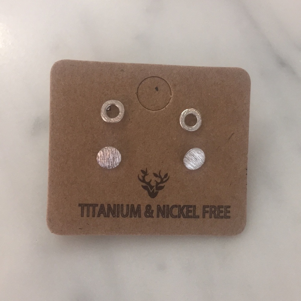 Circle Earrings Set of Two